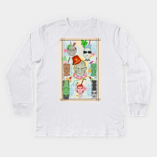 Tiki Monsters Kids Long Sleeve T-Shirt